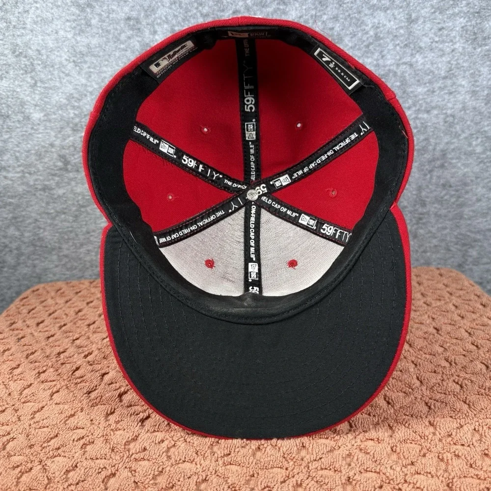 Washington Nationals Fitted Cap Red 7 1/2 New Era 59FIFTY USADA MLB
